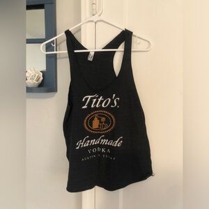 Tito's Black Handmade Vodka Logo Racerback Tank Top